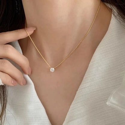 Clea Moissanite Stone Necklace