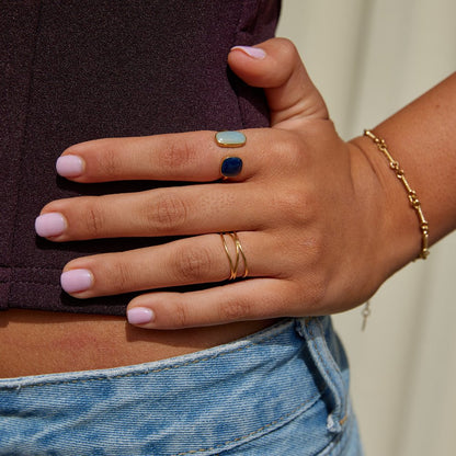 Wrap Ring with Aquamarine