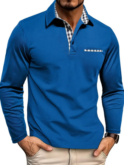 Gabriel – Elegant and Fitted Long-Sleeve Polo