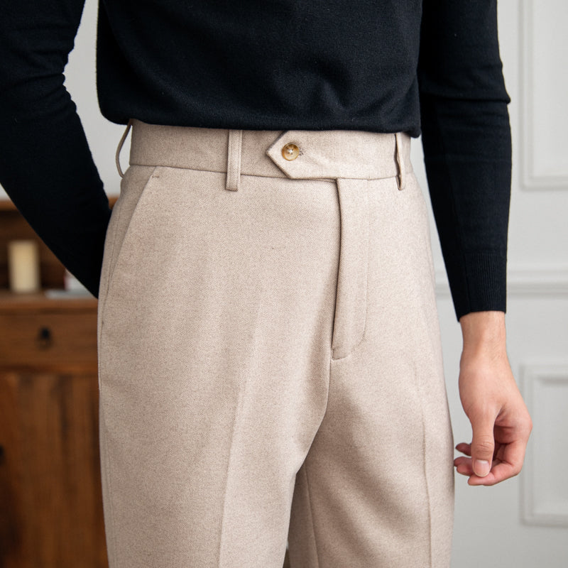 Bristol Wool Felt Straight Trousers
