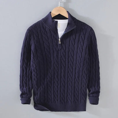 Marcel - Nordic Zip Jumper in Cotton