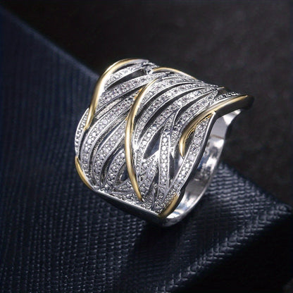 Elegant Twisted Multi-Layer Ring