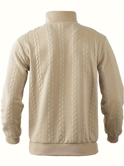 Kévin - Vintage Warm Jumper with Zip Collar