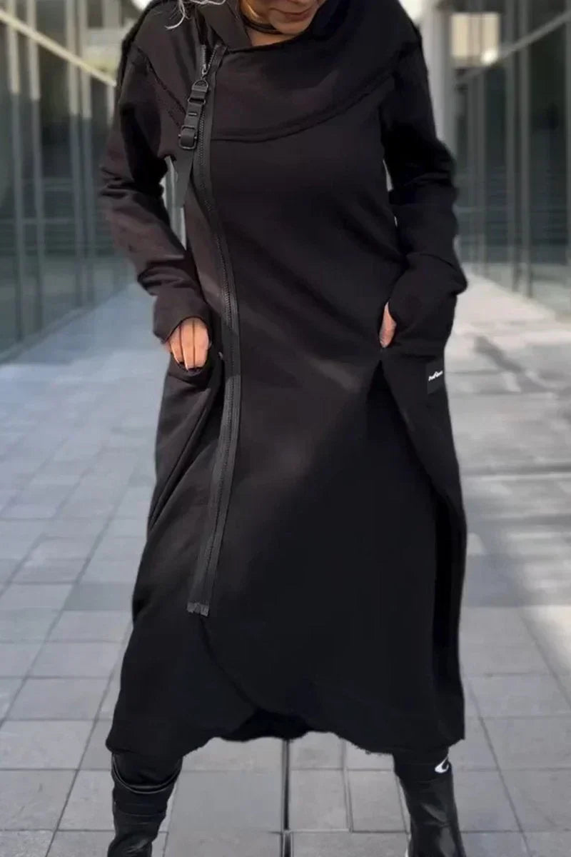 MANA™ | LONG HOODIE WITH ZIP IN LIGHTWEIGHT AND BREATHABLE FABRIC