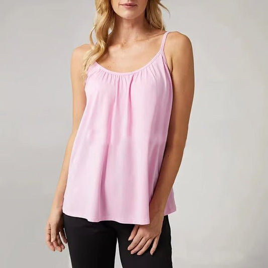 Cetestia™ | Relaxed Beach Tank Top with Integrated Bra