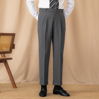 Straight Trousers with Single Pleats Perugia Ufficio