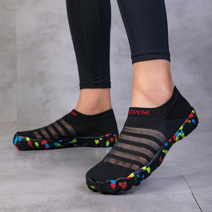 Unisex Black Quick-Dry Aqua Shoes for Beach and Sports