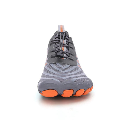 Unisex Grey Quick-Dry Aquatic Shoes for the Beach