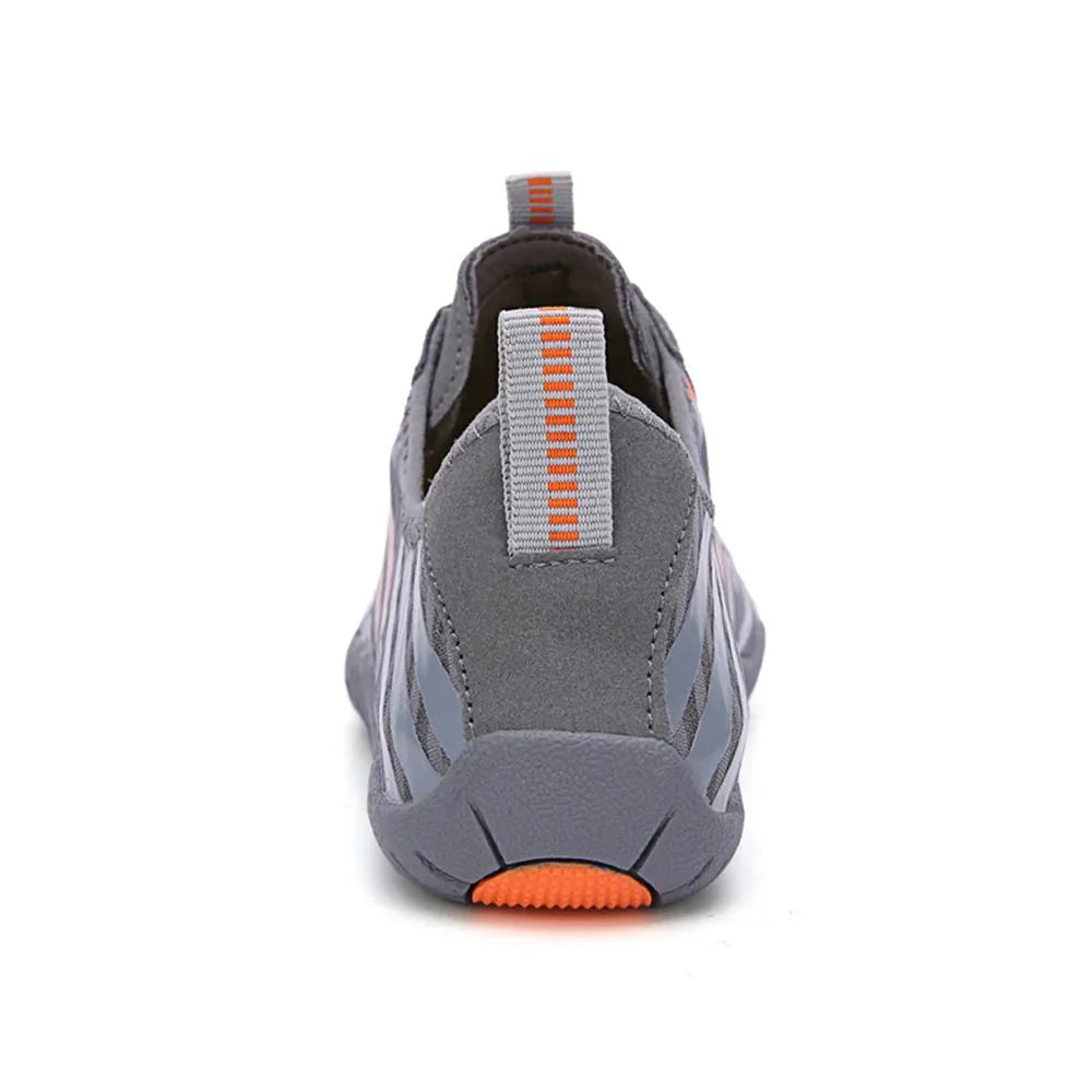 Unisex Grey Quick-Dry Aquatic Shoes for the Beach