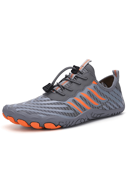 Unisex Grey Quick-Dry Aquatic Shoes for the Beach