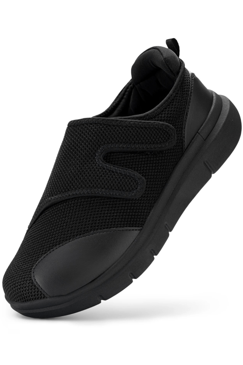 Men's Black Breathable Casual Summer Shoes with Velcro