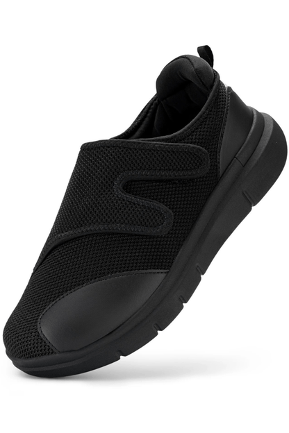 Men's Black Breathable Casual Summer Shoes with Velcro