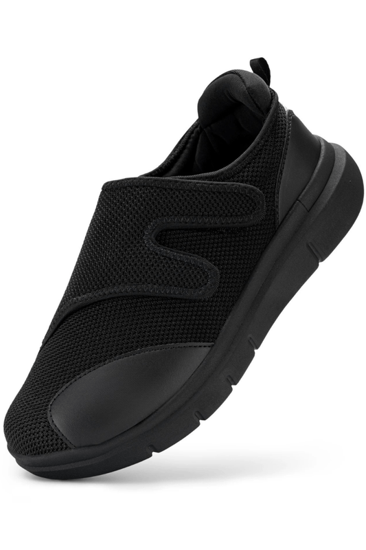 Men's Black Breathable Casual Summer Shoes with Velcro