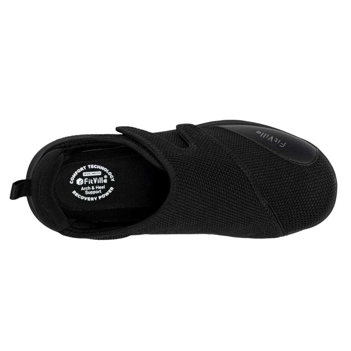 Men's Black Breathable Casual Summer Shoes with Velcro