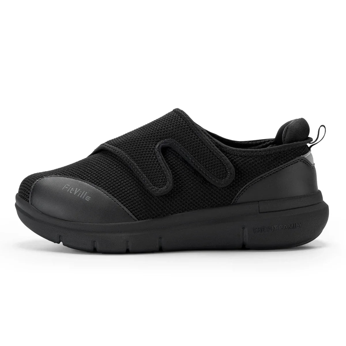 Men's Black Breathable Casual Summer Shoes with Velcro