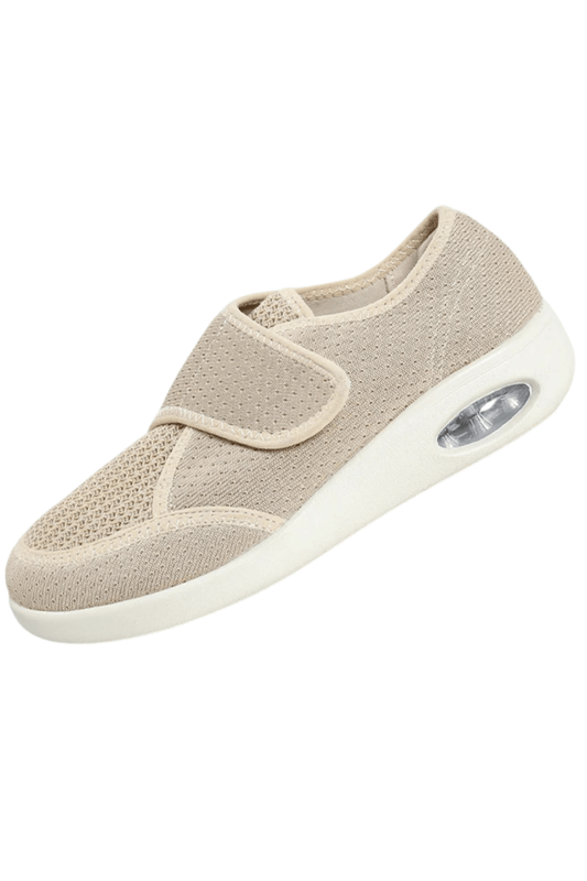 Unisex Lightweight Breathable Beige Summer Shoes with Velcro