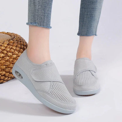 Unisex Lightweight Breathable Beige Summer Shoes with Velcro