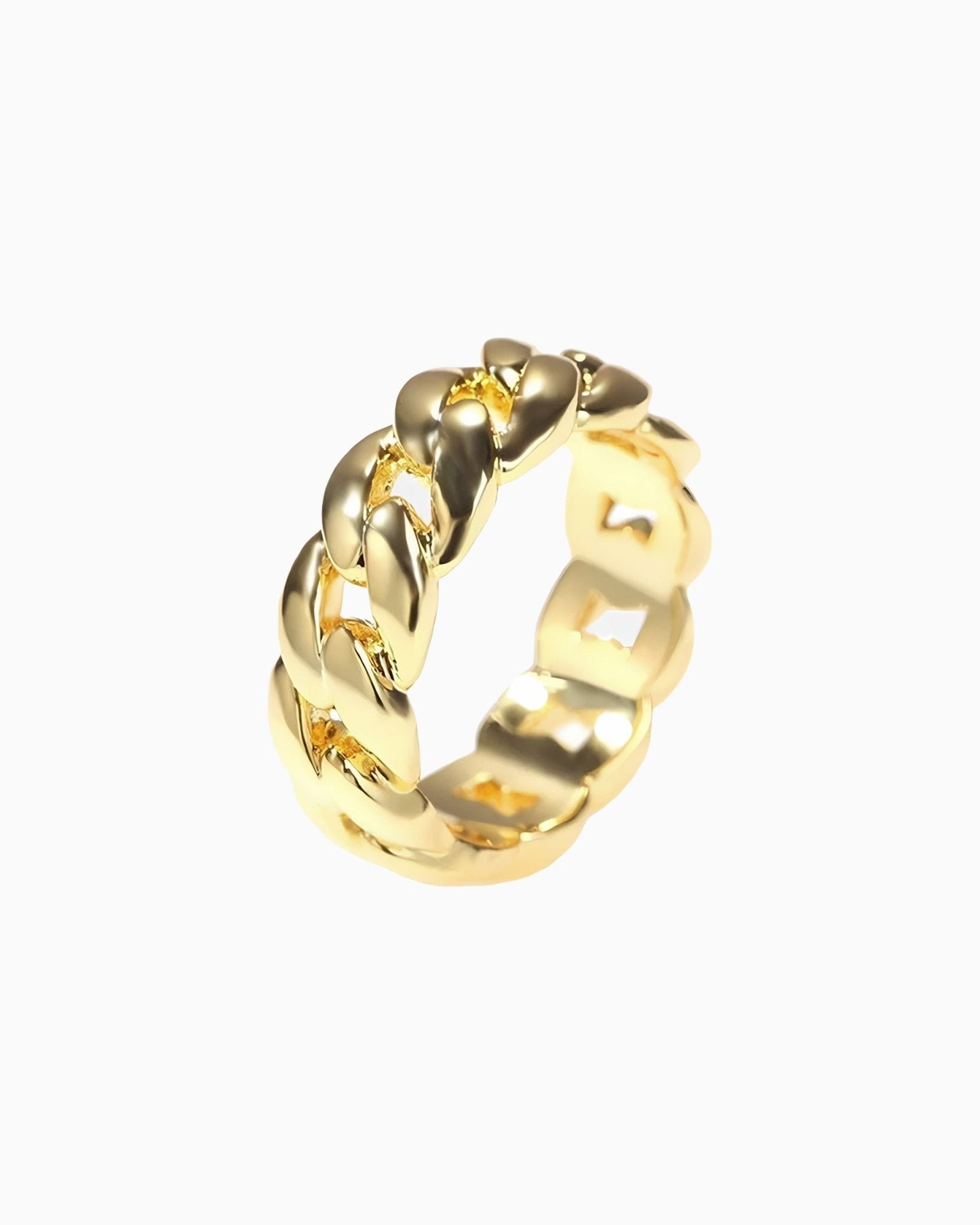 CLEAN CUBAN RING - GOLD