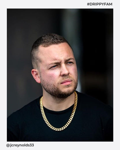 CLEAN CUBAN CHAIN. - 12MM GOLD