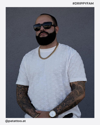 CLEAN CUBAN CHAIN. - 12MM GOLD