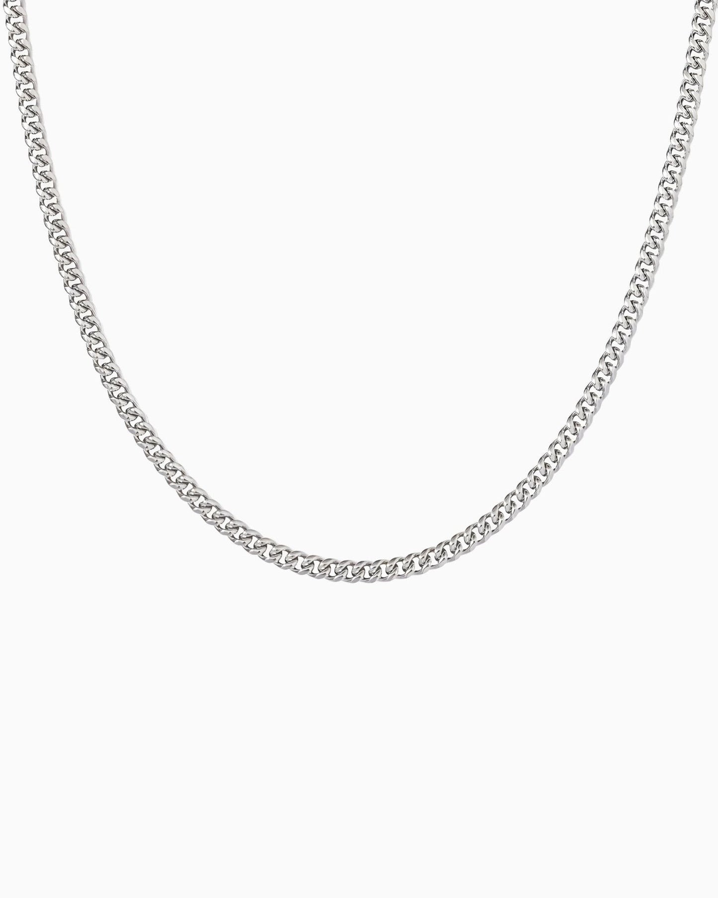 CLEAN CUBAN CHAIN. - 4MM