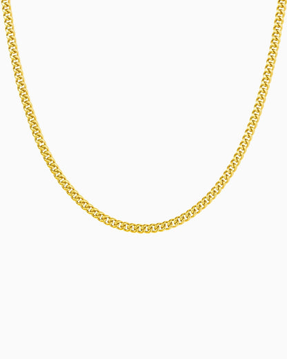 CLEAN CUBAN CHAIN. - 4MM GOLD