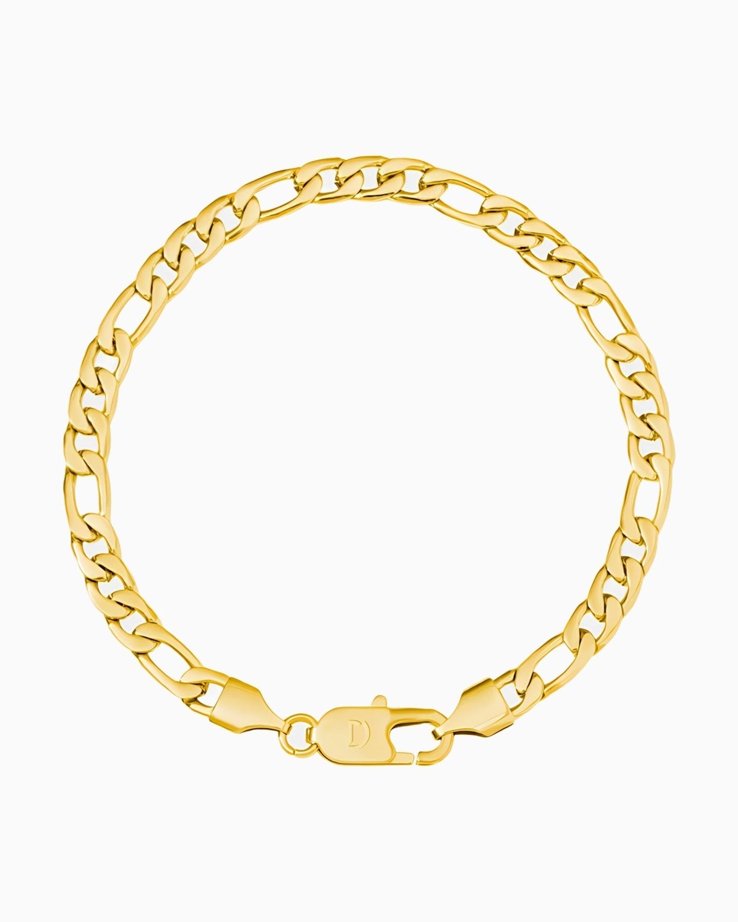 CLEAN FIGARO BRACELET - 5MM GOLD