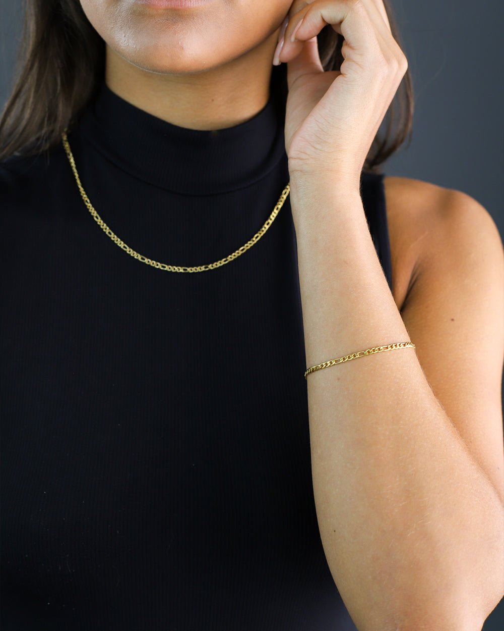 FIGARO CHAIN CLEAN. - 3MM GOLD