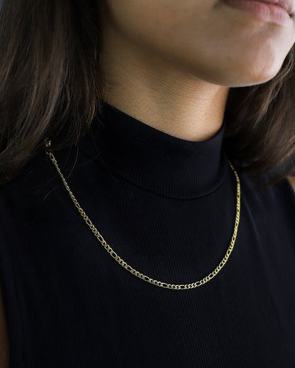 FIGARO CHAIN CLEAN. - 3MM GOLD