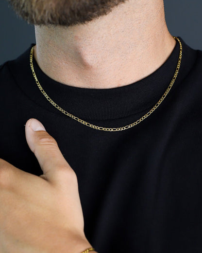FIGARO CHAIN CLEAN. - 3MM GOLD