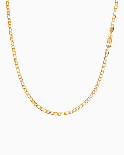FIGARO CHAIN CLEAN. - 3MM GOLD