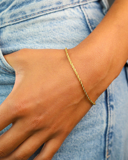 CLEAN CORD BRACELET - 2MM GOLD