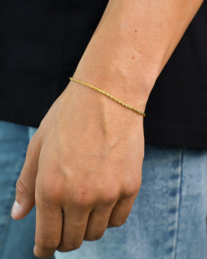 CLEAN CORD BRACELET - 2MM GOLD