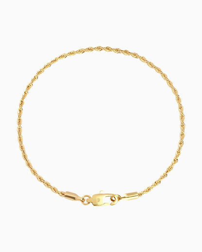 CLEAN CORD BRACELET - 2MM GOLD
