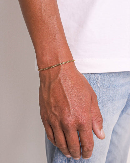 CLEAN CORD BRACELET - 3MM OR