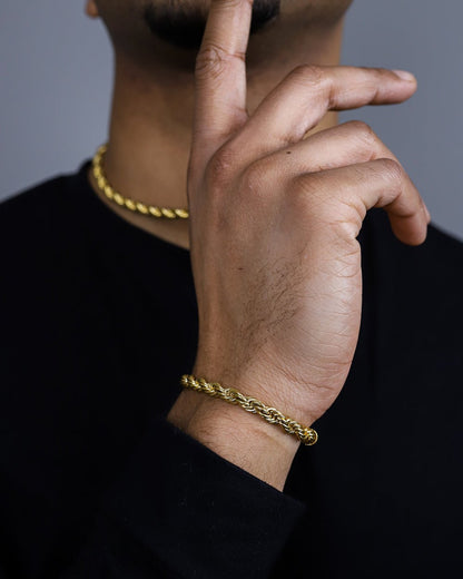 CLEAN ROPE BRACELET - 6MM GOLD