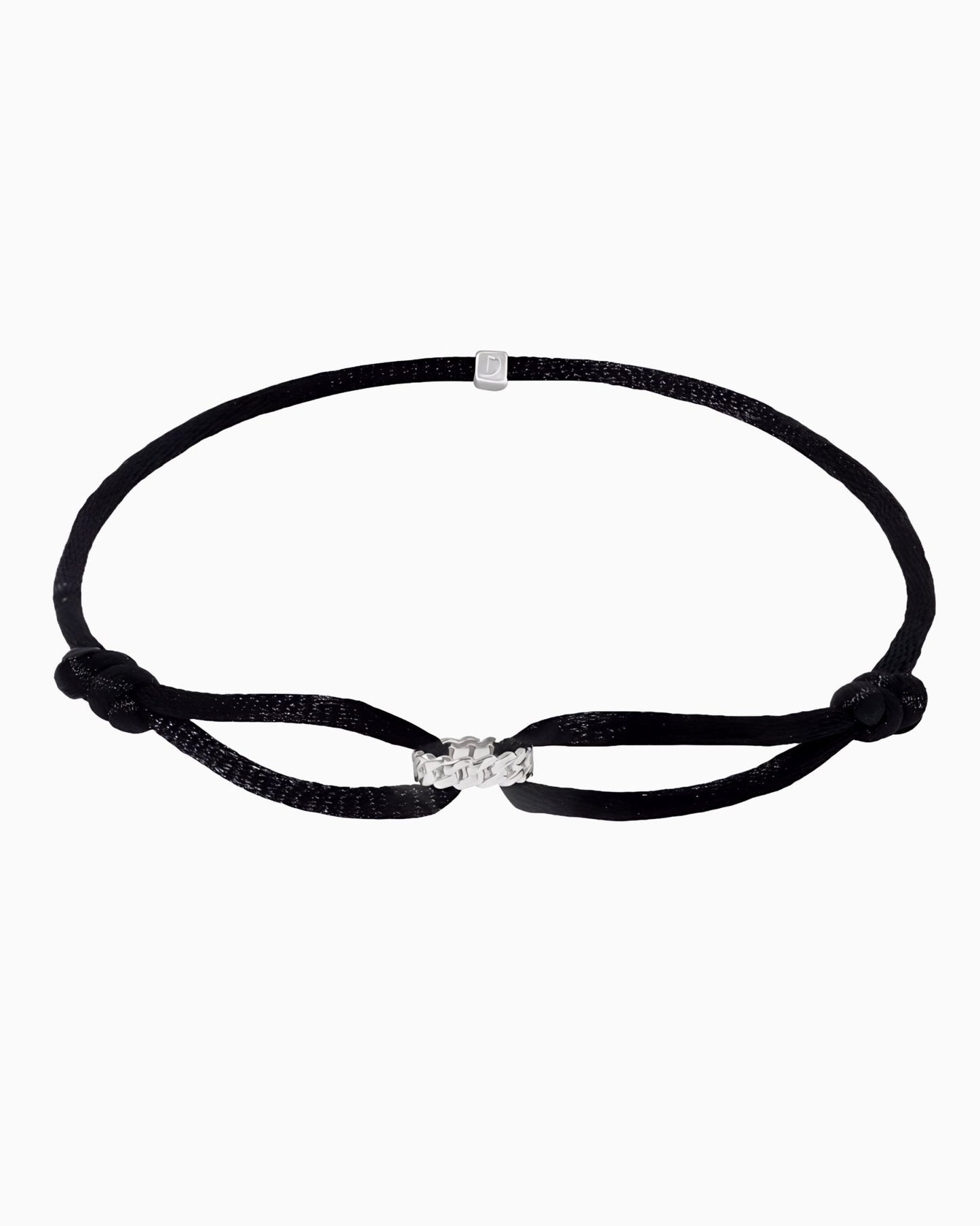 CORD BRACELET WITH CUBAN RING.