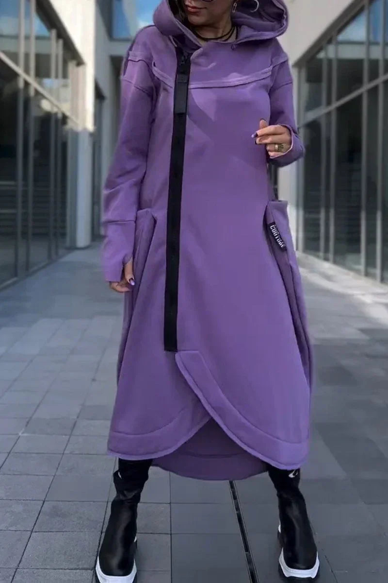 MANA™ | LONG HOODIE WITH ZIP IN LIGHTWEIGHT AND BREATHABLE FABRIC