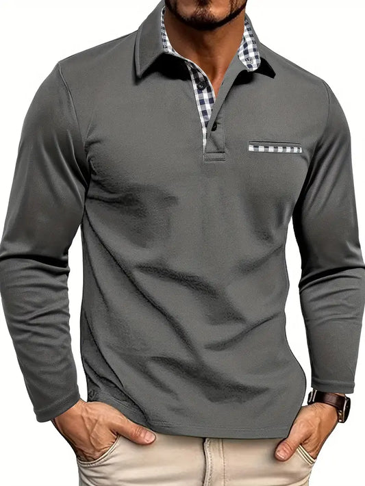 Gabriel – Elegant and Fitted Long-Sleeve Polo