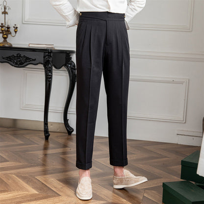 Moneglia Straight Cut Pleated Trousers