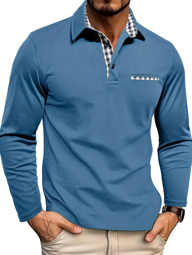 Gabriel – Elegant and Fitted Long-Sleeve Polo