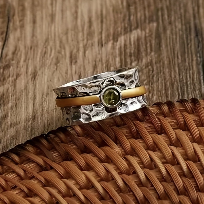 Elegant Green Zirconium Ring