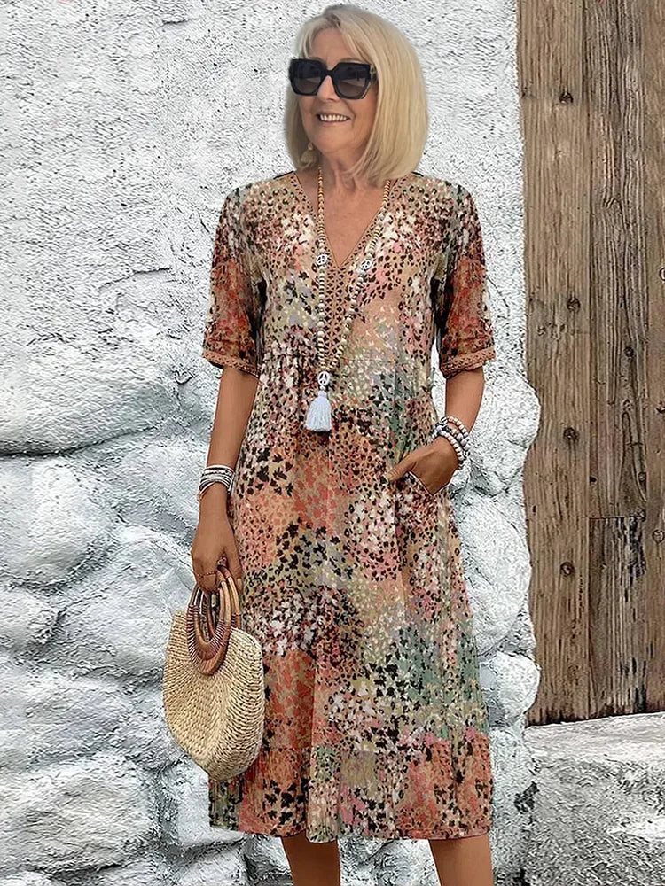 Claudia - Vibrant Mid-Length Dress