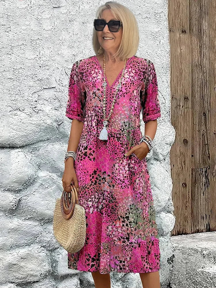 Claudia - Vibrant Mid-Length Dress