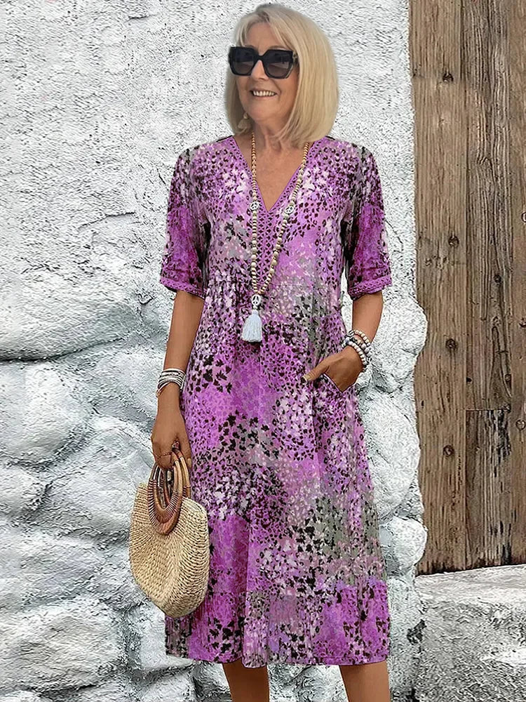 Claudia - Vibrant Mid-Length Dress