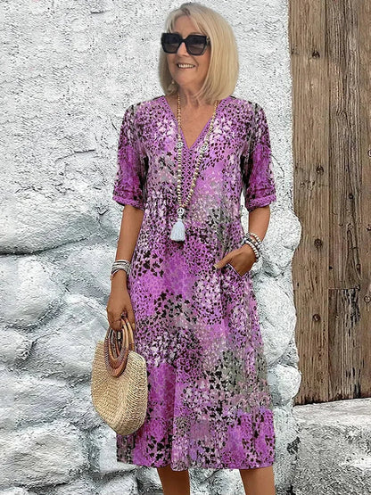 Claudia - Vibrant Mid-Length Dress