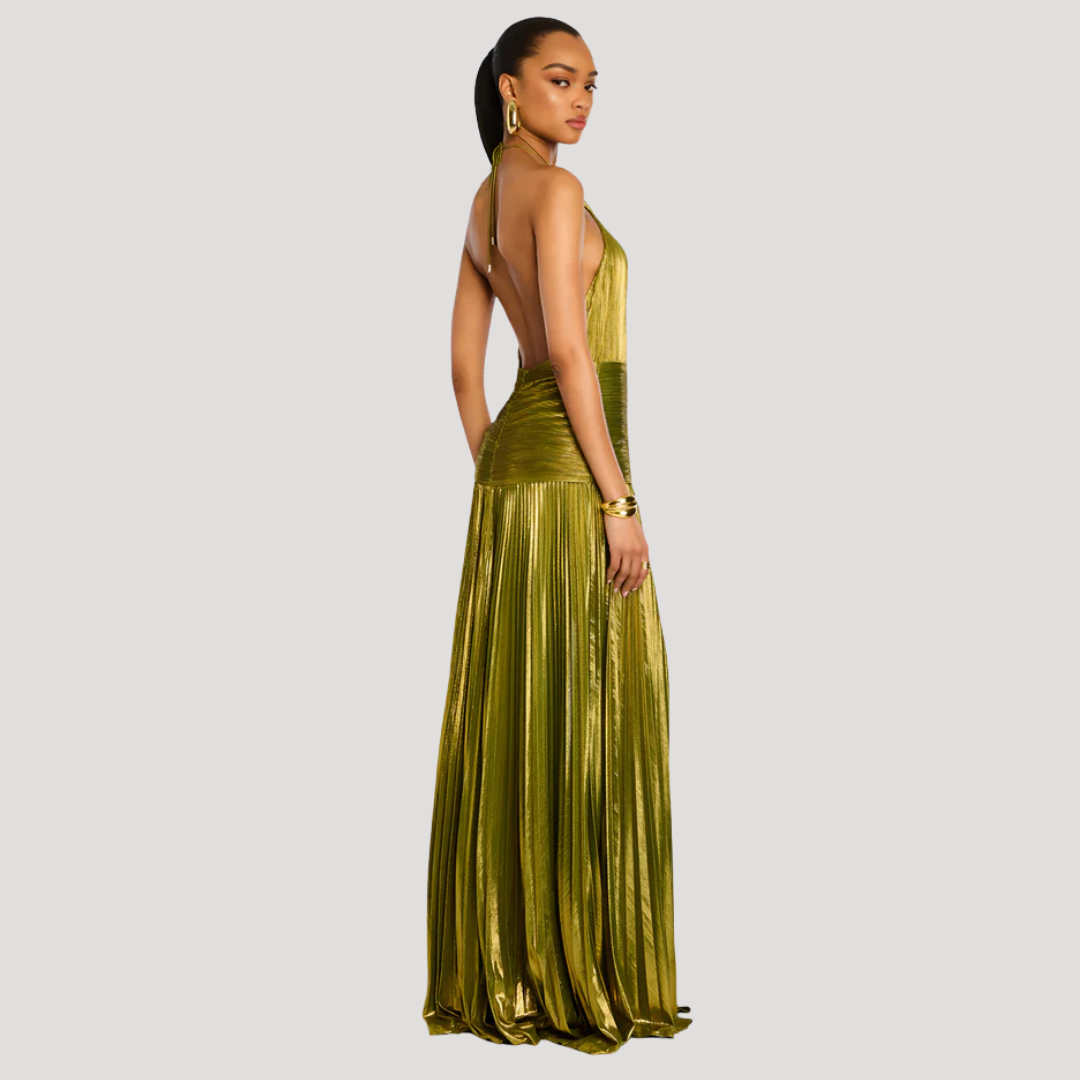 Women’s Elegant Halter Maxi Dress for Evening Events