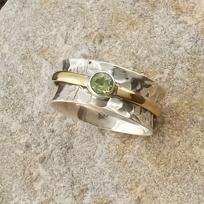Elegant Green Zirconium Ring