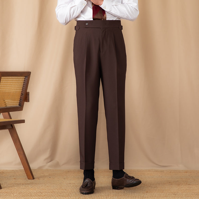 Straight Trousers with Single Pleats Perugia Ufficio