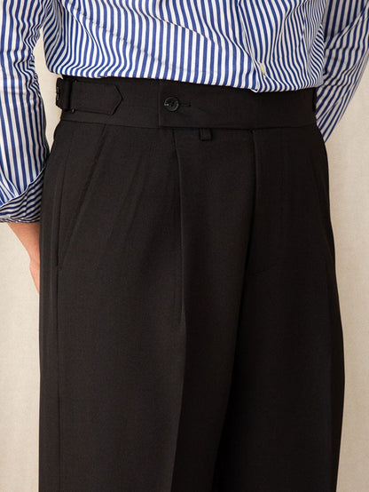 Pleated Straight Trousers Sicily